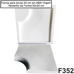 Forma F 352 ABS 2 mm Curva para Borda Piscina Peito de Pombo 20 cm
