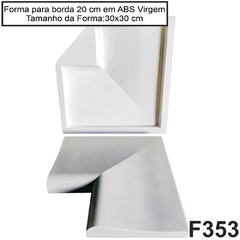Forma F 353 ABS 2 mm Curva para Borda Piscina Peito de Pombo 20 cm