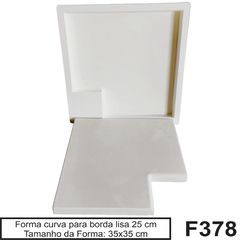Forma F378 ABS 2 mm Curva para Borda Piscina Lisa 25 cm