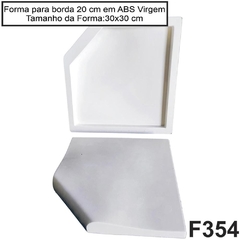 Forma F 354 ABS 2 mm Curva para Borda Piscina Peito de Pombo 20 cm