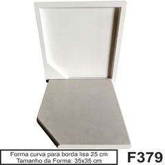 Forma F379 ABS 2 mm Curva para Borda Piscina Lisa 25 cm