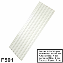 Forma F501 Abs 2 Mm Gesso Cimenticio 3d Ripado 80x25 Cm - comprar online