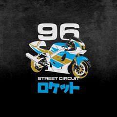 Camiseta Moto Suzuki GSX-R 750 SRAD Street Circuit 100% Algodão - Damian Motor Wear