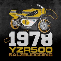 Camiseta Moto Yamaha YZR 500 1978 Kenny Roberts Salzburgring 100% Algodão - comprar online