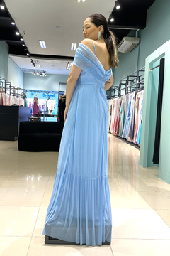 Vestido Longo Helô Azul Serenity - comprar online