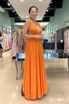 Vestido Longo Girassol Coral