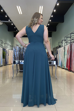 Vestido Longo Begônia Verde Esmeralda - comprar online