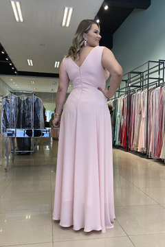 Vestido Longo Begônia Rosa Claro - comprar online