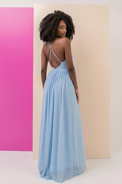 Vestido Longo Lótus Azul Serenity - comprar online