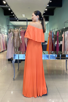 Vestido Longo Dália Coral - comprar online