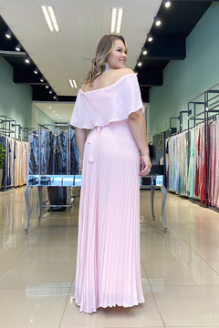 Vestido Longo Dália Rosa Claro - comprar online