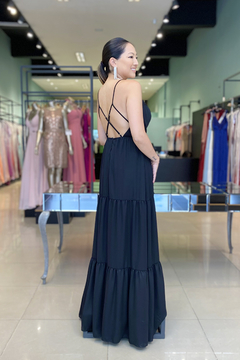 Vestido Longo Verbena Preto - comprar online