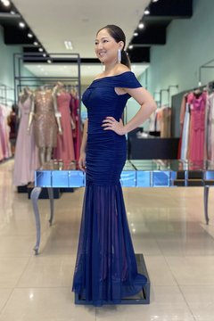 Vestido Longo Emma Azul Marinho