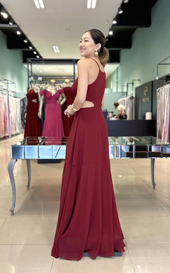 Vestido Longo Lisa Marsala - comprar online