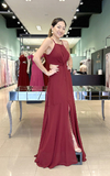 Vestido Longo Lisa Marsala