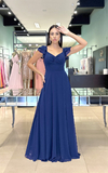 Vestido Longo Elisa Azul Marinho