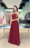 Vestido Longo Yasmin Marsala