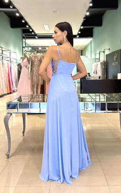 Vestido Longo Yasmin Azul Serenity - comprar online