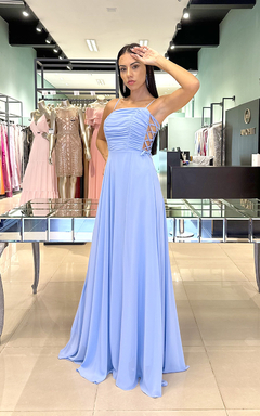 Vestido Longo Yasmin Azul Serenity