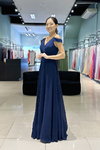 Vestido Longo Lily Azul Marinho