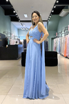 Vestido Longo Isis Azul Serenity