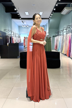 Vestido Longo Isis Terracota