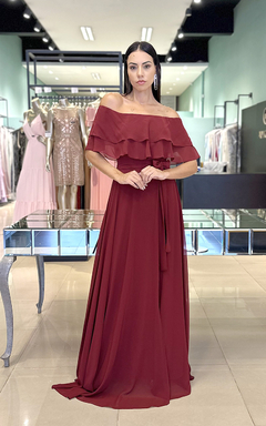 Vestido Longo Maya Marsala