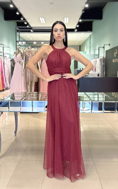 Vestido Longo Jade Marsala