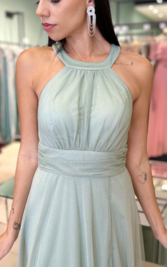 Vestido Longo Jade Verde Menta na internet