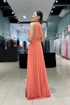 Vestido Longo Cecília Coral - comprar online