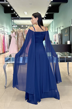 Vestido Longo Lori Azul Marinho - comprar online