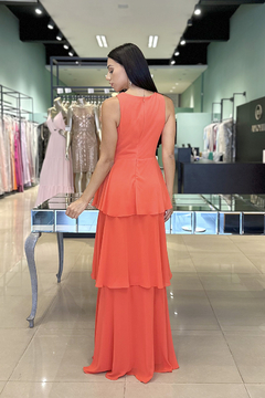 Vestido Longo Eloise Coral - comprar online