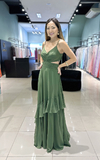 Vestido Longo Lucy Verde Oliva