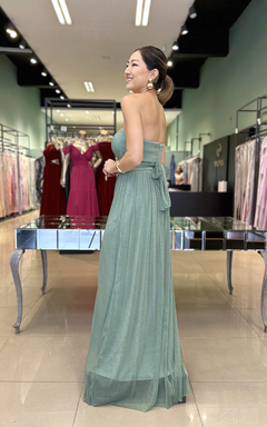 Vestido Longo Alina Verde Menta - comprar online