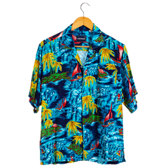 camisa havaiana vintage estampada