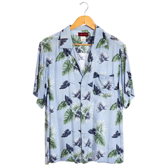 camisa havaiana vintage estampada 