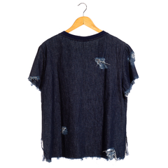 camiseta jeans oversize