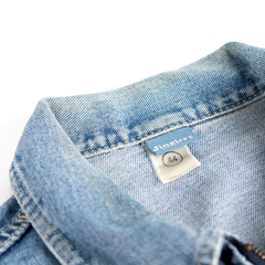 jaqueta jeans vintage com bolsos sem forro 