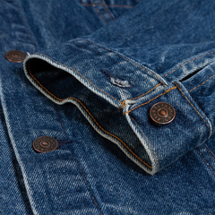 jaqueta jeans vintage plain pockets