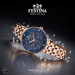 Reloj Festina Dama F20384 3 Malla Tejida Swarovski Oficial - comprar online