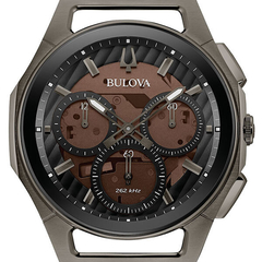 Reloj Bulova Hombre Cuero Curv 98a231 - Boutique O'Clock