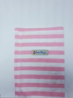 Sling Listrado Rosa/Branco Malha - loja online