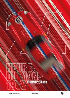 Poster Serie Le Mans Ferrari 250 GTO - comprar online