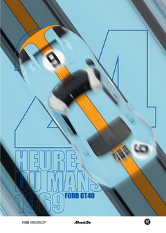 Poster Serie Le Mans Ford GT40