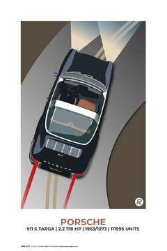 Poster 911 Targa Edición Limitada - comprar online