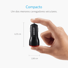 Carregador Veicular Anker PowerDrive 2 Portas USB Preto - Loja Neo