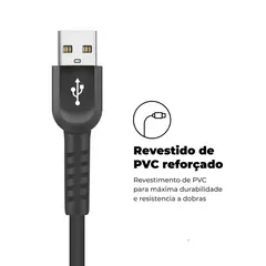 Cabo Gshield Dual Shock Micro USB V8 1,2M Preto - comprar online