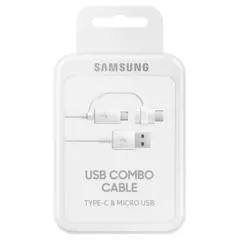 Cabo Samsung 2 Em 1 Micro USB Com USB-C Branco - comprar online