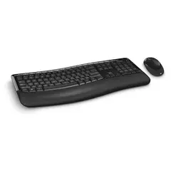 Kit Teclado e Mouse Microsoft Desktop Comfort USB Preto