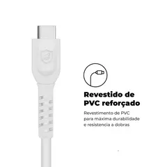 Cabo Gshield Dual Shock USB C para Tipo C 1,2M Branco - comprar online